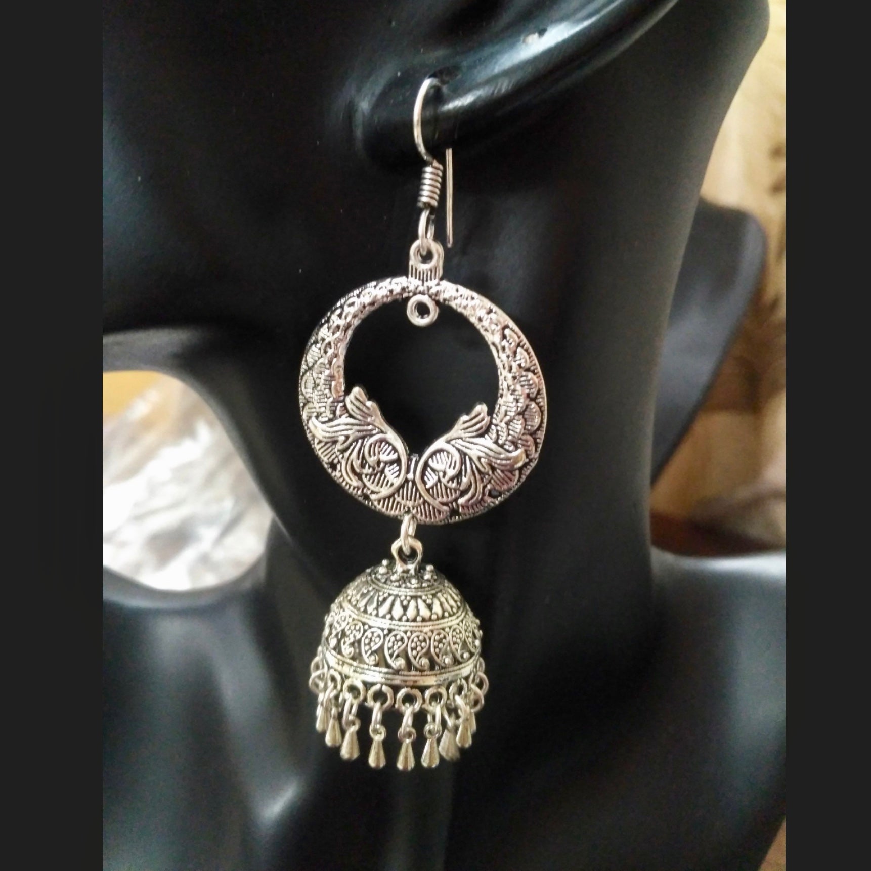 Jhumka earrings shop design silver